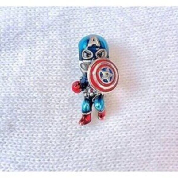 Marvel The Avengers Captain America Charm,Charms fit Pandora Bracelet Necklaces - Picture 3 of 5